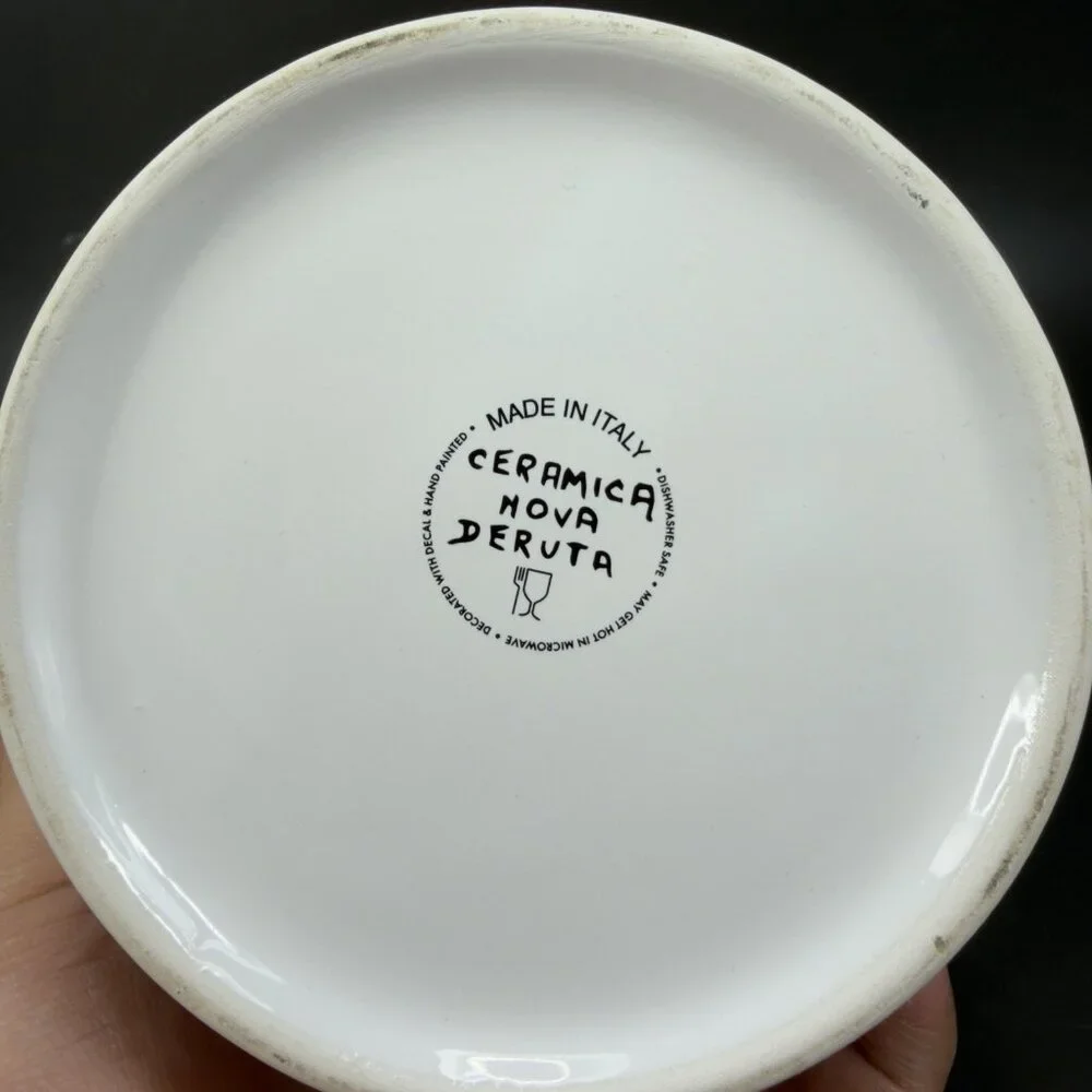 Ceramic Nova Deruta Made In Italy Redware Pottery Utensil Holder Crock Vase VTG - Picture 6 of 13